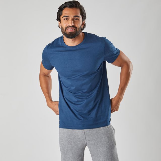 Domyos By Decathlon Men's Fitness T-shirt | Blue - L