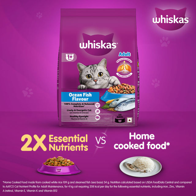 Whiskas Adult Ocean Fish Flavour Dry Cat Food