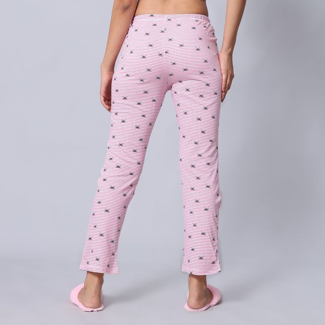 evolove Women's Pajama Pink NPJKN1091PK-L
