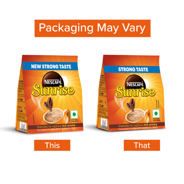 Nescafe Sunrise New Strong Taste, Coffee-Chicory Mix, Stabilo Classic Medium Roast Instant Coffee