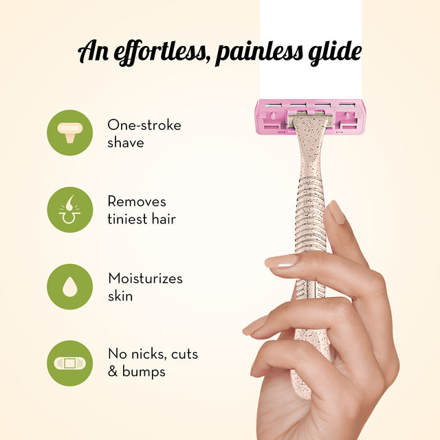 Plush Disposable Eco-Razor For Women, Get Smooth & Painless Hair Removal In Minutes