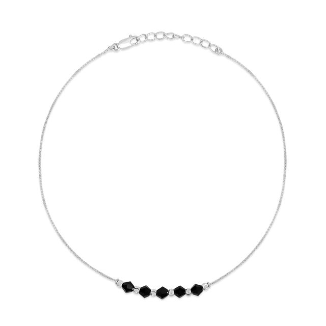 Zavya Solid Rhodium Plated 925 Sterling Silver Chain Anklet