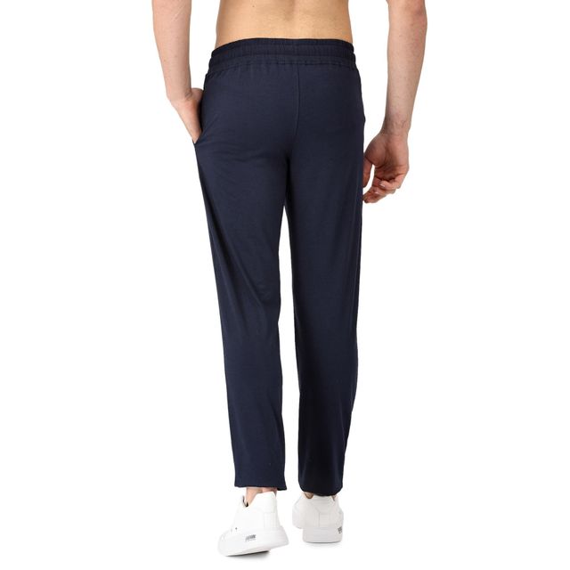 Pepe Jeans Men's Track Pant Cotton Rich Solid Mid-Rise | Navy Blue - S