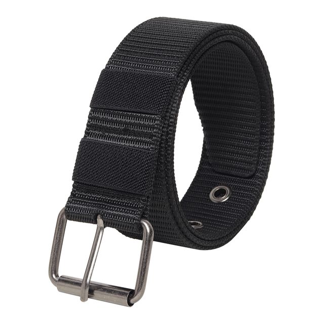 Zoro Men's Solid Woven Fabric Belt | Black - Free Size