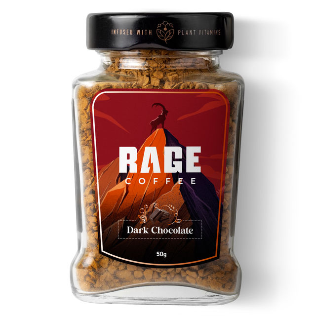 Rage Coffee Irish Hazelnut Flavour - Premium Arabica Instant Coffee - 50 Gm(50gms) & Rage Coffee Dark Chocolate Flavour - Premium Arabica Instant Coffee(50gms) Combo