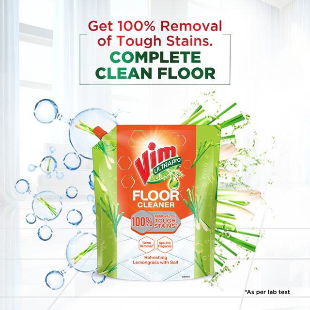 Vim Ultrapro Floor Cleaner Lemongrass Pouch
