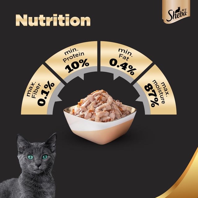Sheba Rich Adult Fish with Dry Bonito Flavour Wet Cat Food