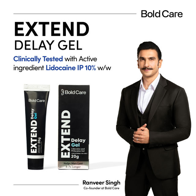 Bold Care Ultra Thin Delay Condoms With Benzocaine 4.5% (10pc) & Bold Care Extend Gel - Prilocaine & Lidocaine Gel For Longer Sex (20g) Combo