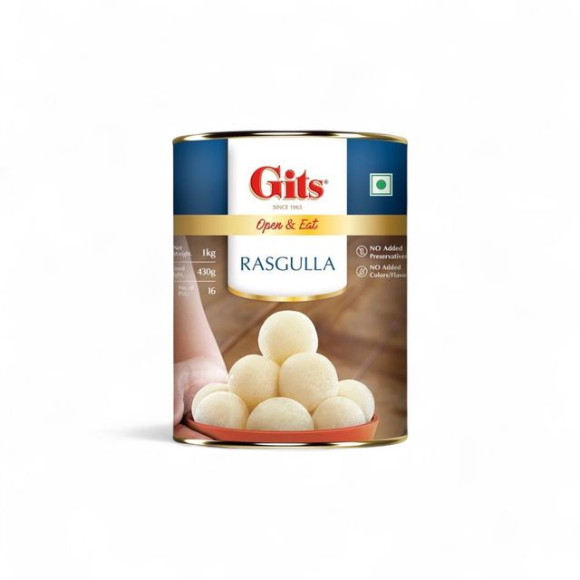 Gits Rasgulla Open & Eat (Tin)