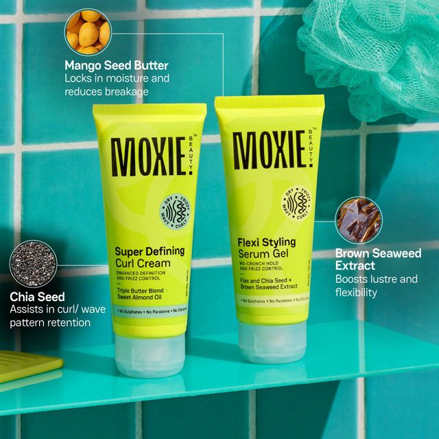 Moxie Beauty Curly Vibe Setter Travel Duo | Boosts Curl Definition & Retains 96% Moisture
