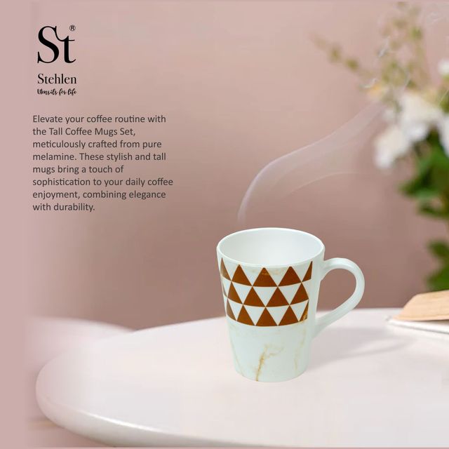 Stehlen Melamine Coffee Mug 400 ml Set of 2 Pcs - Trio Blonde