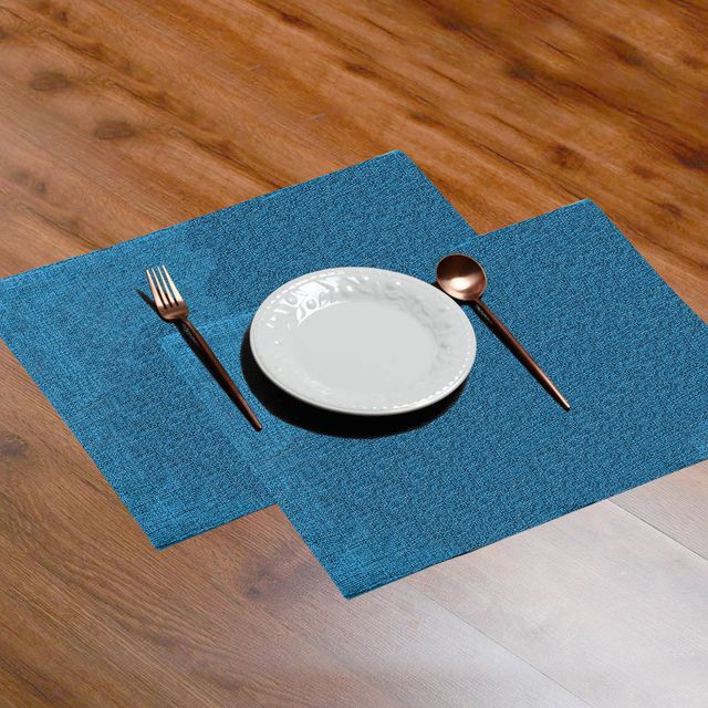 Lushomes Jute Table Mat - Blue | 30 x 45 cm