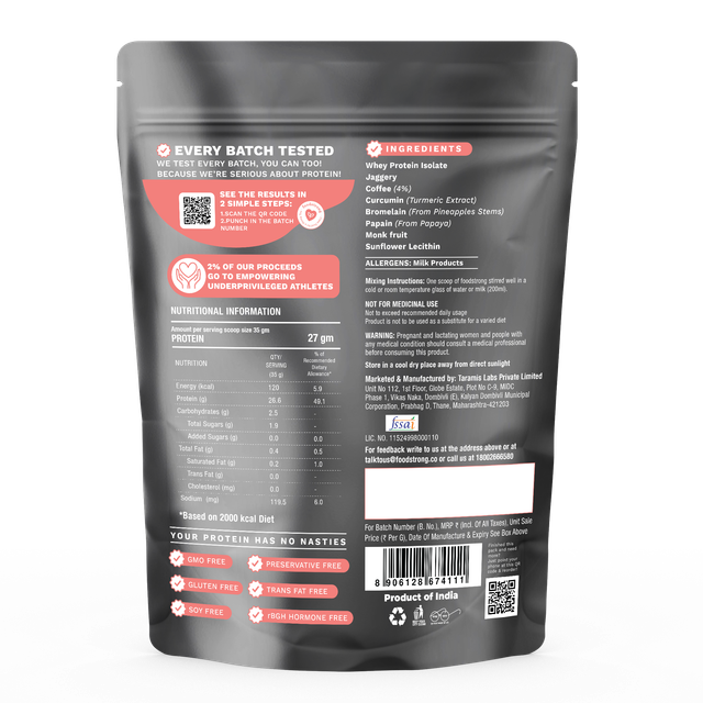 Foodstrong Whey Protein Isolate Coffee