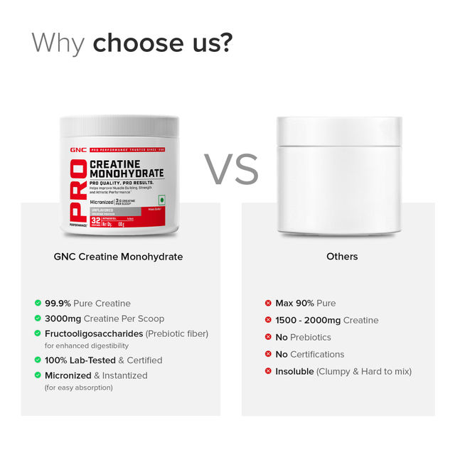 GNC Pure Micronized Creatine Monohydrate With Free Shaker