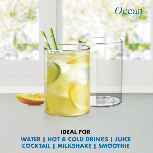 Ocean Lumi Borosilicate Water Glass (300Ml, 6Pcs)