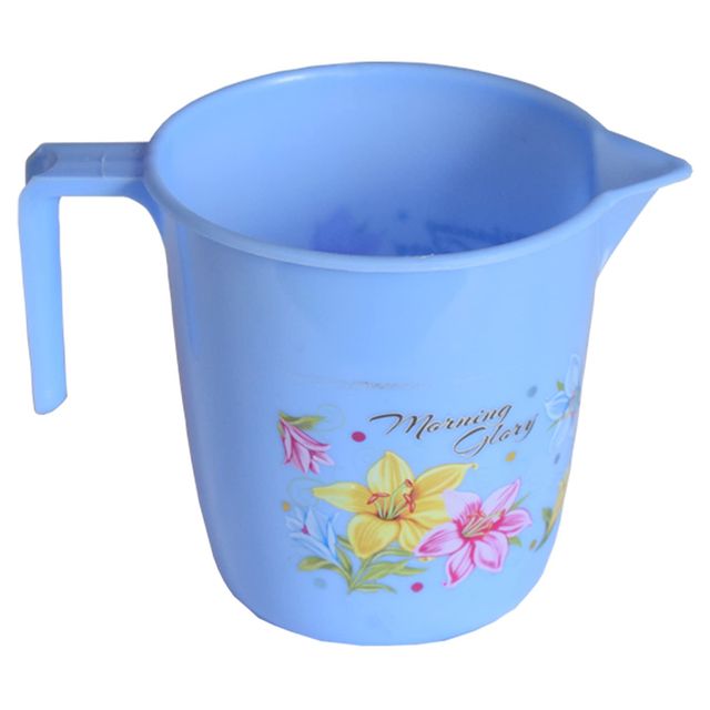 Kuber Industries Plastic (Set of 2) 16 L Bucket Set for Bathroom with Handle and Mug (Blue)