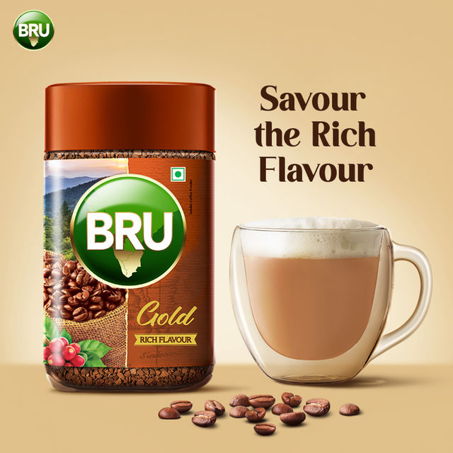 Bru Gold Premium Freeze Dried Arabica and Robusta Instant Coffee