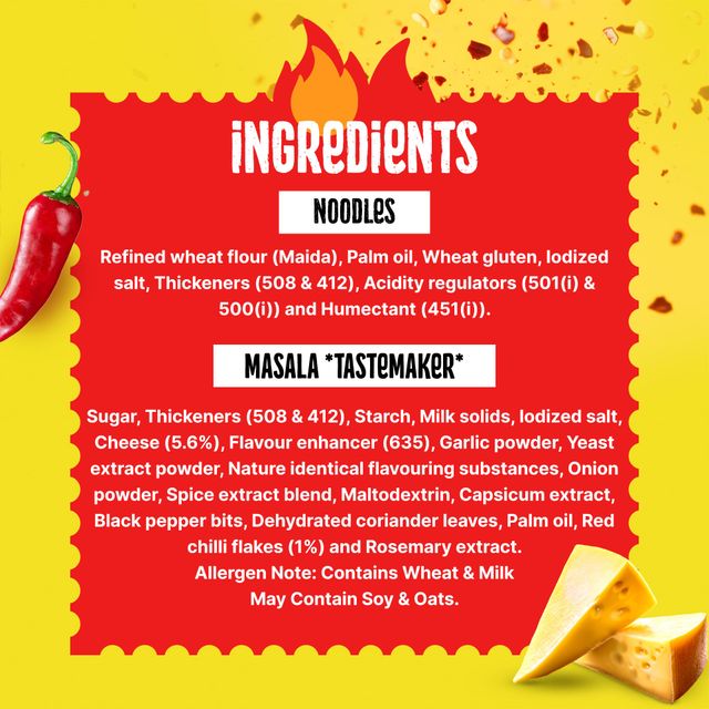 Maggi Spicy Cheesy Noodles | Instant Noodles | Yummy Cheese Meets Maggi Noodles | Pack Of 4 304 g Combo