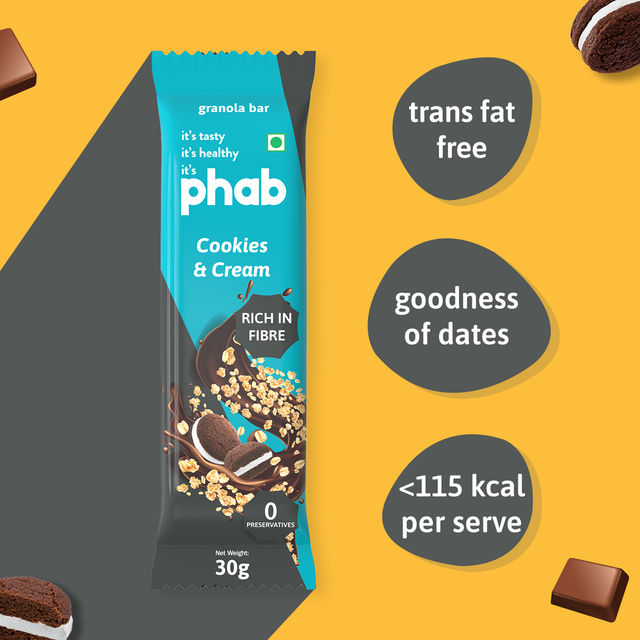 Phab Granola Bar Cookies & Cream
