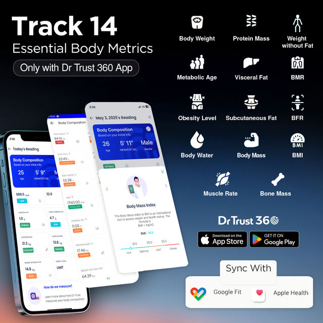 Dr Trust Usa 526 Bmi Weighing Scale With App Sync,Bluetooth Digital Weight Scale& Body Fat Analyzer