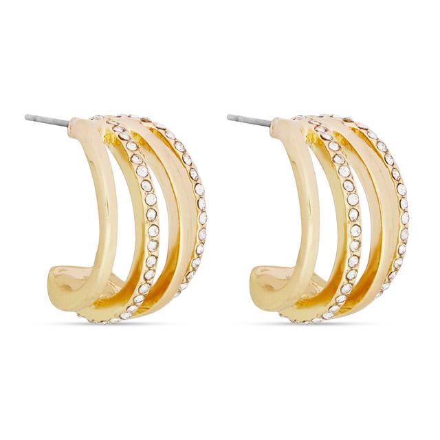 Accessorize London Women Sparkle Multi Hoop