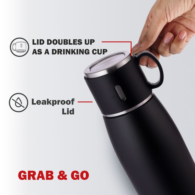 Cello Duro Cup Style Thermosteel Flask, 1000ml, Assorted