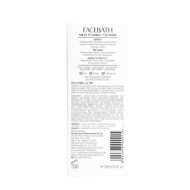 Personal Touch Skincare Facebath Deep Cleansing Facewash for All Skin Types