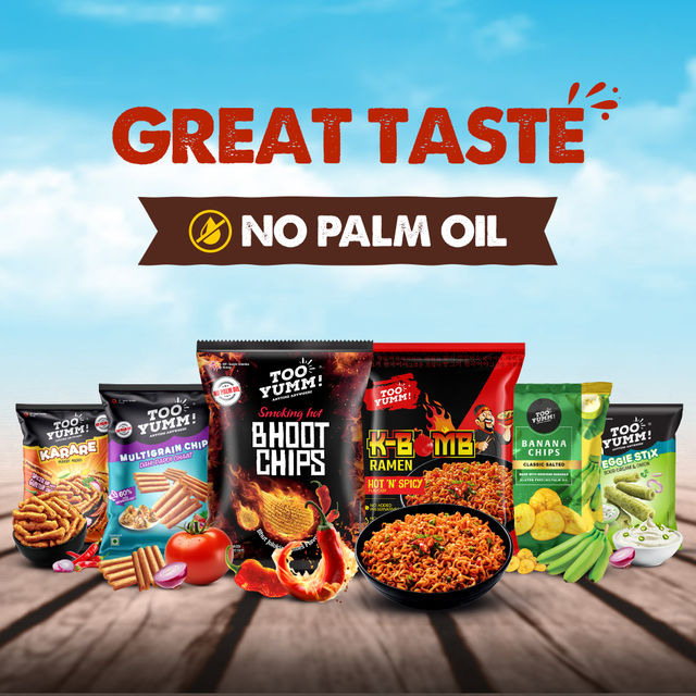 Too Yumm! Karare Baked Munchy Masala Crisps(70gms) & Thums Up Soft Drink(750ml) Combo