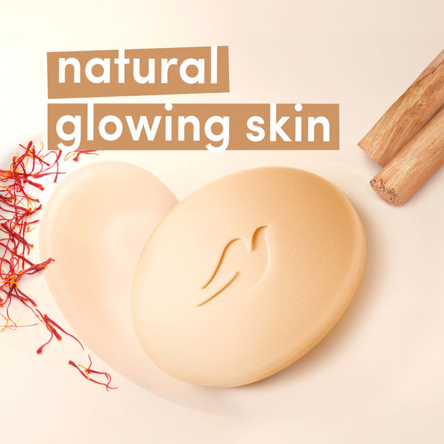 Dove Sandalwood Bar For Glowing Skin With Natural Origin Sandalwood & Saffron