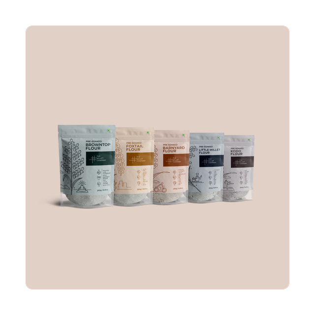 The Millet Company Pre-Soaked Millet Flour Combo Pack Of 5
