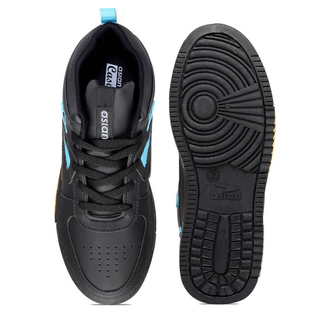 Asian Tarzan-11 High Top Sneakers | Men | Black | UK 7