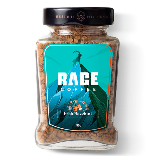 Rage Coffee Irish Hazelnut Flavour - Premium Arabica Instant Coffee - 50 Gm(50gms) & Rage Coffee Dark Chocolate Flavour - Premium Arabica Instant Coffee(50gms) Combo