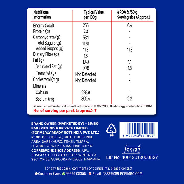 Modern Milk Plus Bread 350 g Combo