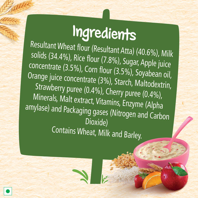 Nestle CERELAC Wheat Rice Mixed Fruit Baby Food Cereal (Source of Iron & Protein, 10 -24 Months)