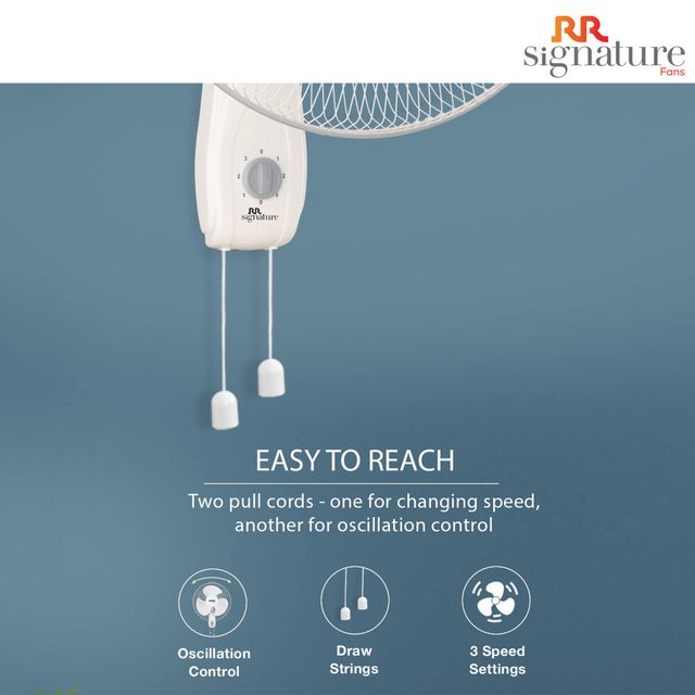 RR Signature MOJO PLUS High Speed 400 MM Wall Fan White
