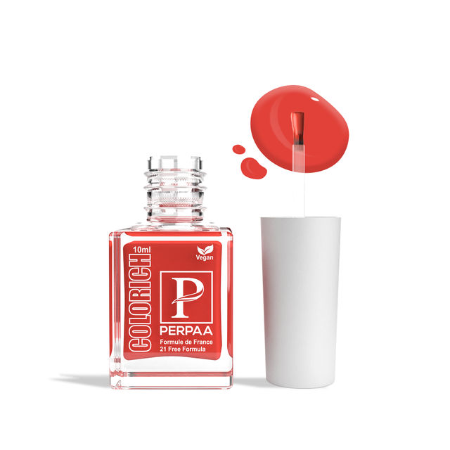PERPAA Beauty Vegan Quick Dry Nail Paint French Formula | Bold Red