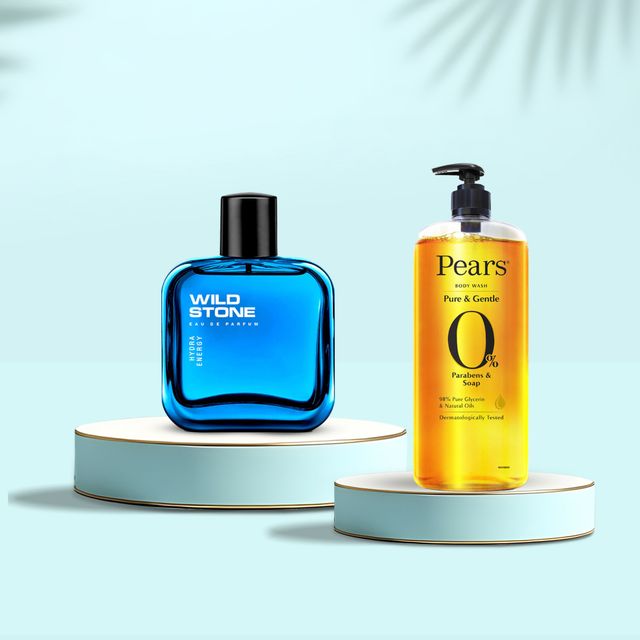 Pears Pure & Gentle Shower Gel Supersaver Xl Pump Bottle With 98% Pure Glycerine (750ml) & Wild Stone Hydra Energy Perfume For Men (100ml) Combo