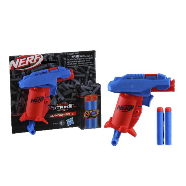 Nerf Alpha Strike Slinger SD-1 Dart Blaster with 2 Nerf Elite Darts | Toy Gun