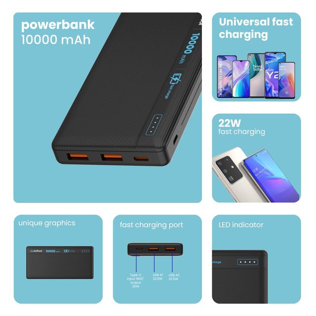 Stuffcool Major 10000mAh 20W Type C PD Powerbank | Fast Charging