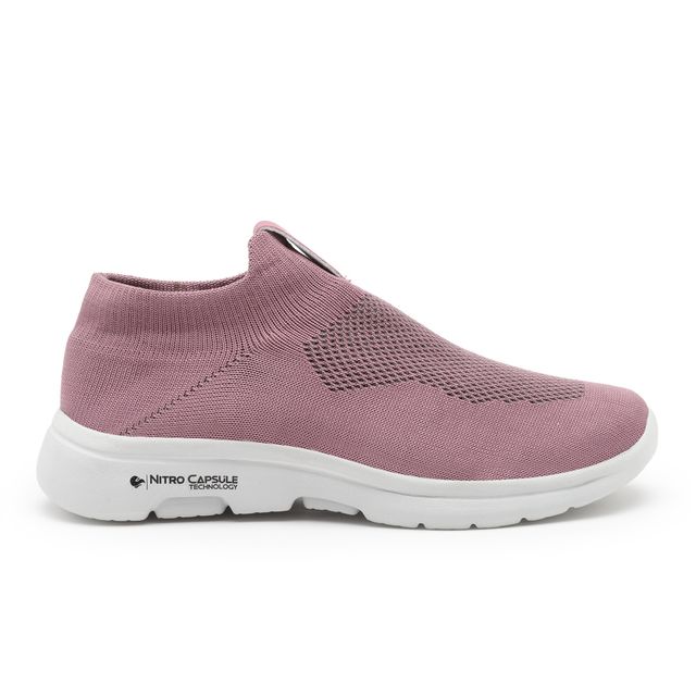 Asian Women s Sunshine Mauve Laceless Shoes | UK-8