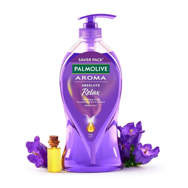 Palmolive Iris & Ylang Ylang Essential Oil Aroma Absolute Relax, Moisturizing Body Wash (750ml) & Park Avenue Voyage Amazon Woods Perfume Body Spray (120ml) Combo