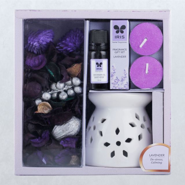 IRIS Lavender Vaporiser Fragrance Giftset With Potpourri And Oil
