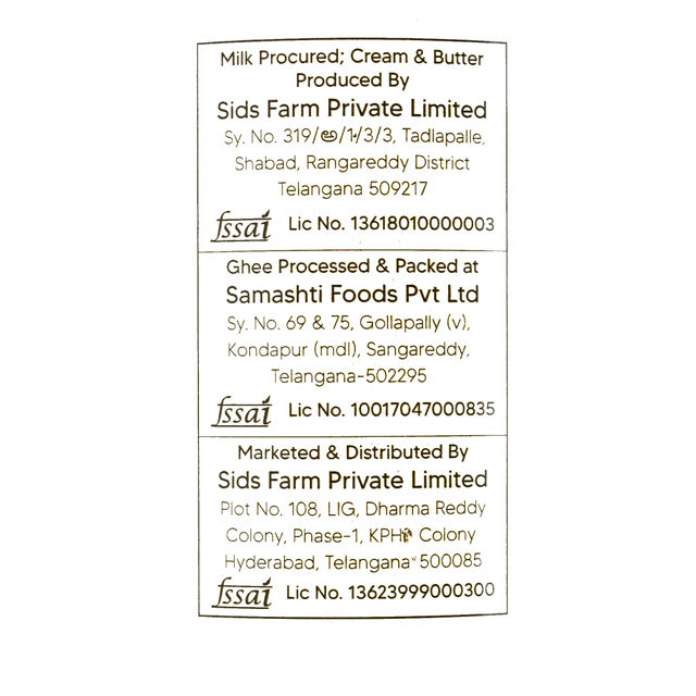 Sid's Farm Cow Ghee