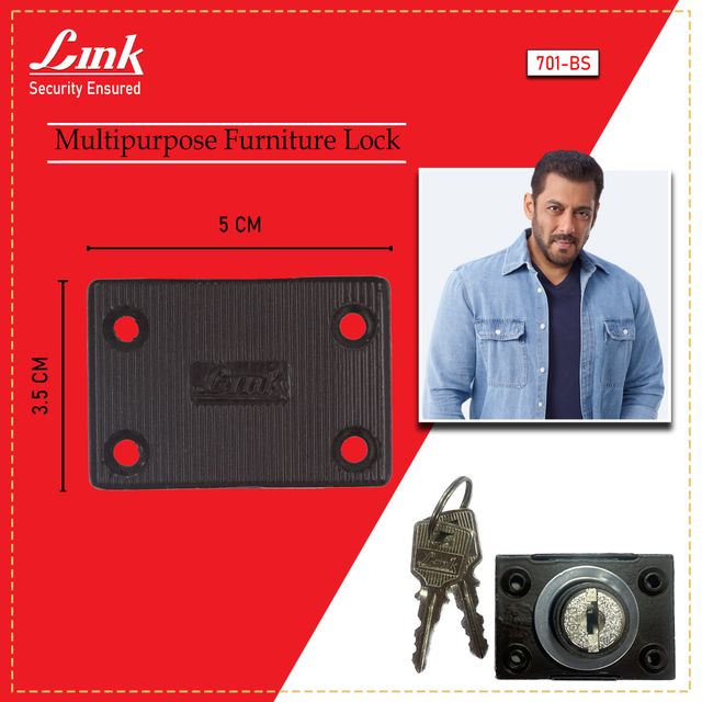 Link Multipurpose Furniture Lock 6 Lever for Drawer | Cabinets and Others | 701