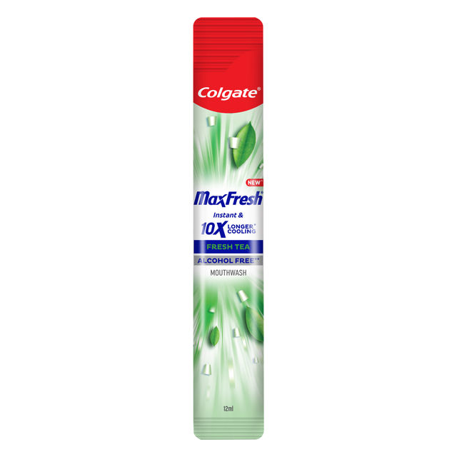 Colgate MaxFresh Mouthwash Sachet Stick, Antibacterial, 0% Alcohol, Travel/Daily Freshness