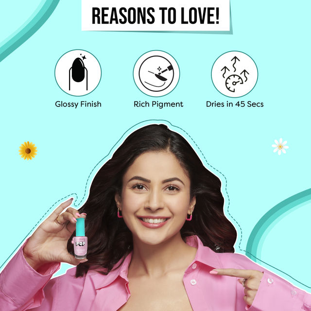 Sugar Pop Quick Drying Ultra Long-Wear Glossy Finish Nail Lacquer -Silk Stockings 08(10ml) & Sugar Pop Quick Drying Ultra Long-Wear Glossy Finish Nail Lacquer Chocolate Treat 11(10ml) Combo
