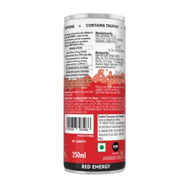 Raw Pressery Power Energy Drink