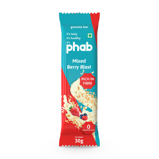 Phab Granola Bar Mixed Berry Blast