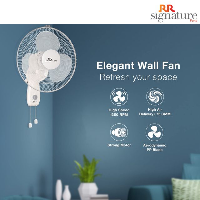 RR Signature MOJO PLUS High Speed 400 MM Wall Fan White
