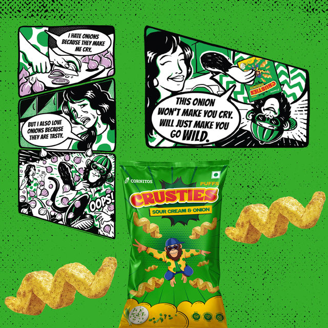 Cornitos Crusties Sour Cream and Onion Puffs 62 g Combo